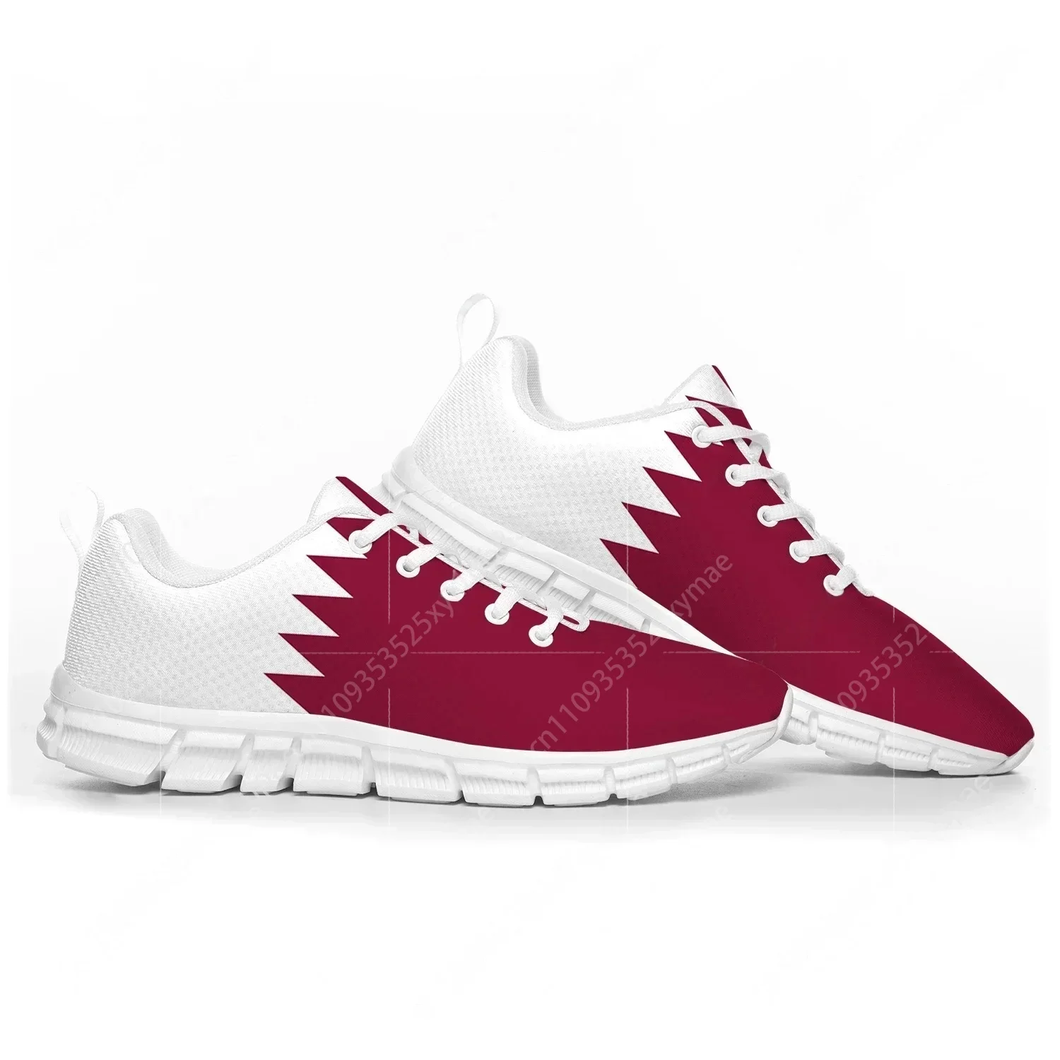 Men Shoes Qatar - أحذية رياضية بعلم قطر للرجال والنساء،