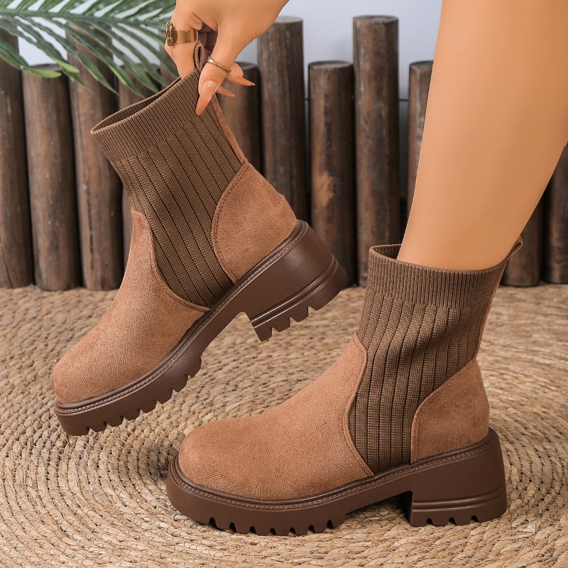 Chelsea Boots Suede - 2025 الخريف الشتاء موضة المرأة تشيلسي