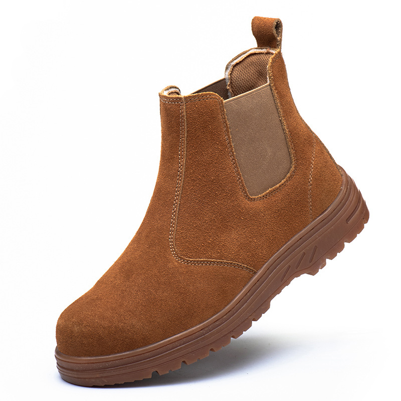أحذية أمان للعمل بغطاء صلب لأص - مراجعة Chelsea Boots Suede وسعره