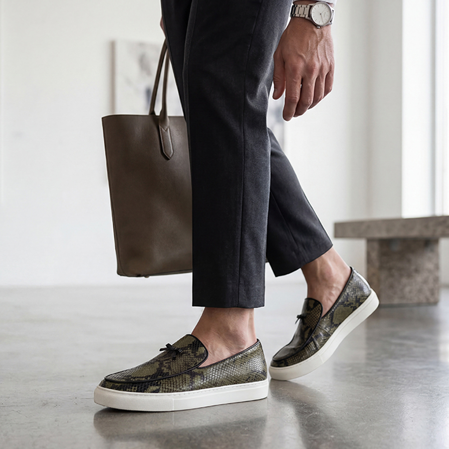 حذاء رياضي رجالي من Piergitar  - مراجعة Men'S Shoes Green And White وسعره