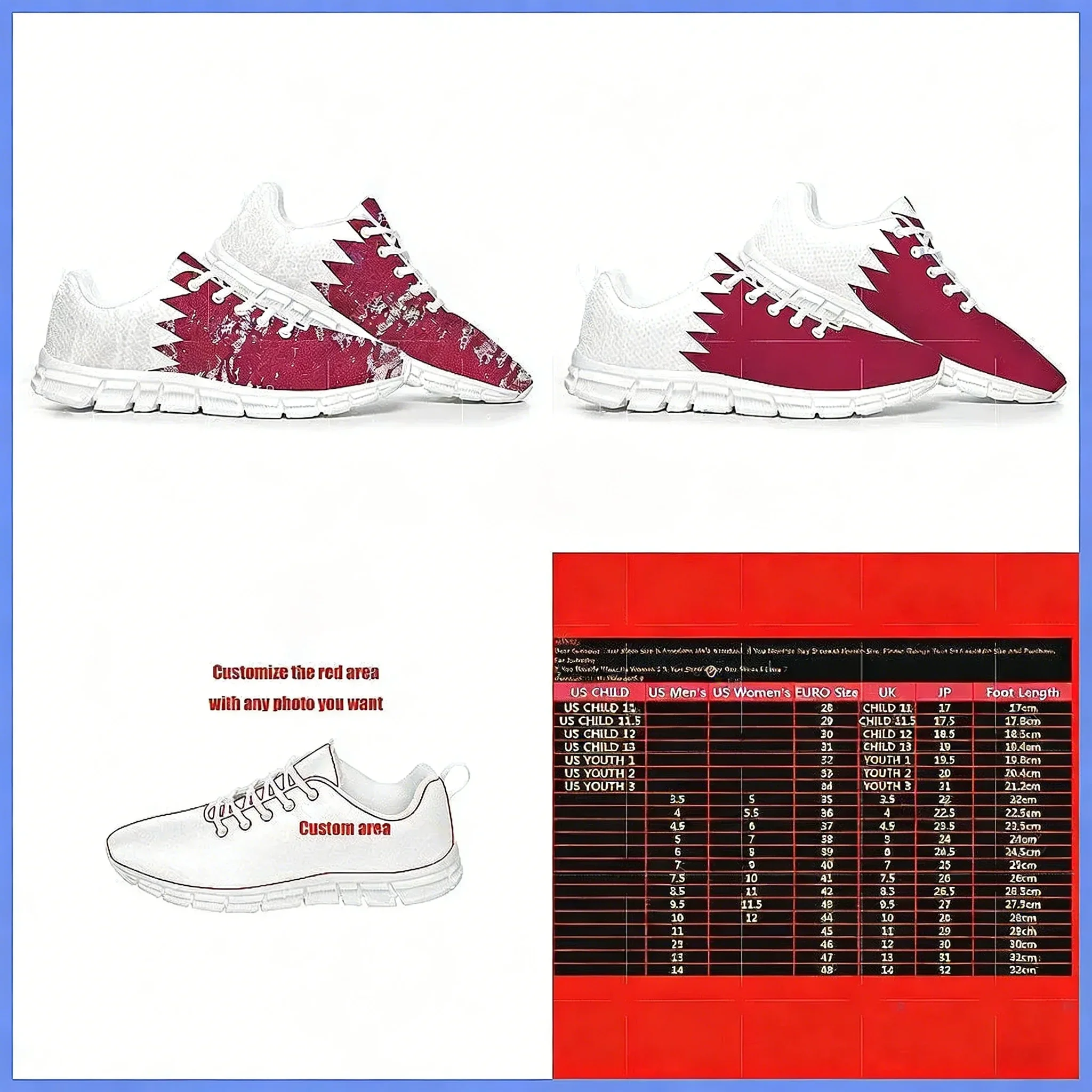أحذية رياضية بعلم قطر، أحذية م - مراجعة Men Shoes Qatar وسعره