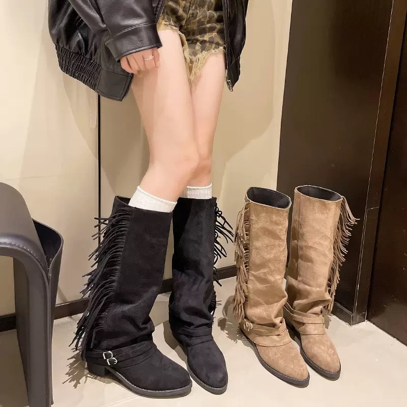 النساء أحذية عالية في الركبة ش - مراجعة Chelsea Boots Suede وسعره
