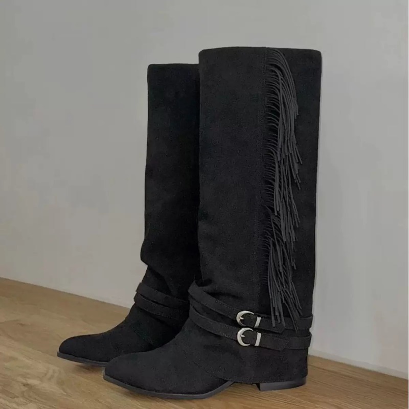 النساء أحذية عالية في الركبة ش - مراجعة Chelsea Boots Suede وسعره