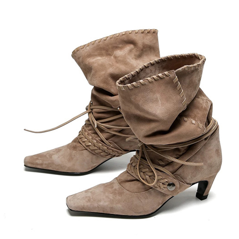 Liyke الخريف الشتاء البني الجل - مراجعة Chelsea Boots Suede وسعره