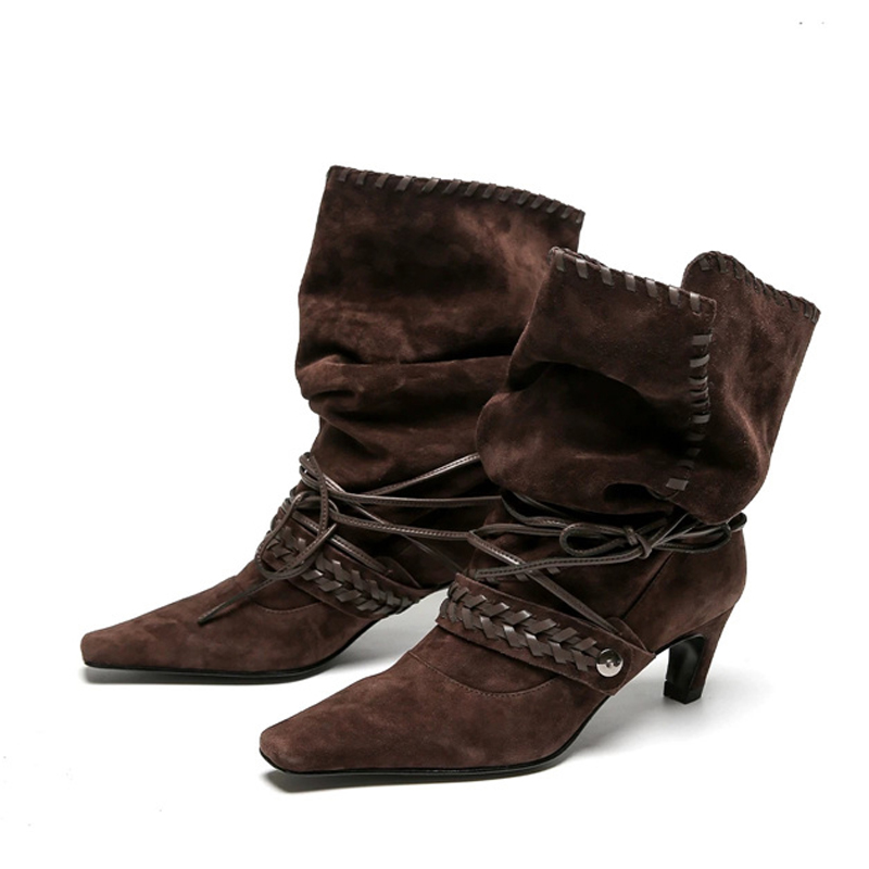 Liyke الخريف الشتاء البني الجل - مراجعة Chelsea Boots Suede وسعره