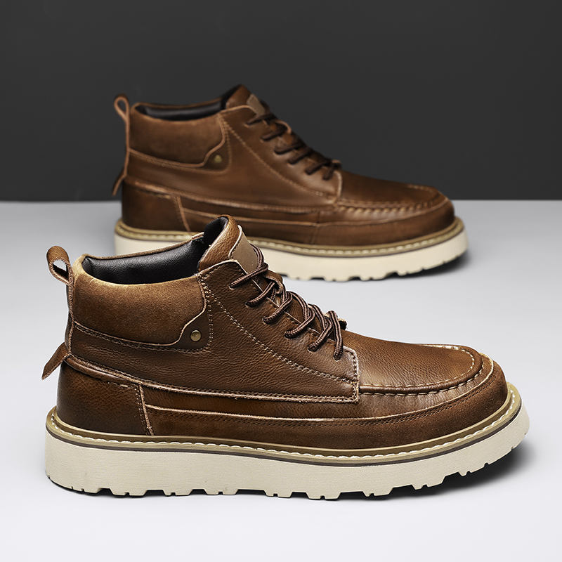 أحذية رجالية بنية اللون مبطنة  - مراجعة Men'S Shoes For Work وسعره