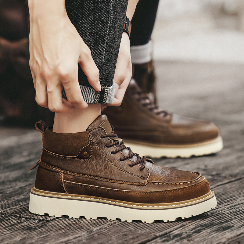 أحذية رجالية بنية اللون مبطنة  - مراجعة Men'S Shoes For Work وسعره