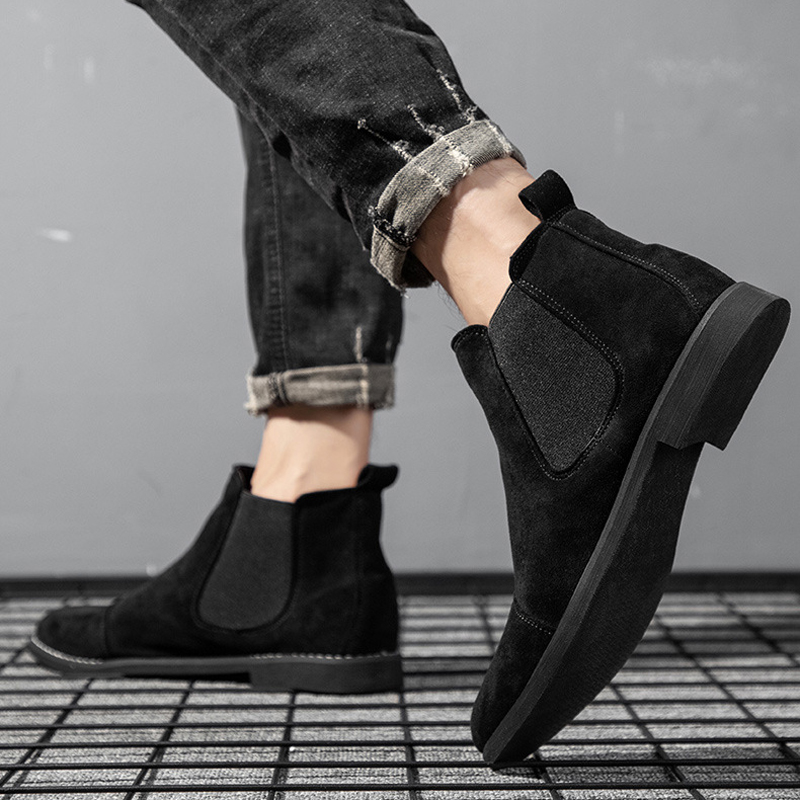 أحذية تشيلسي رجالية من الجلد ا - مراجعة Chelsea Boots Suede وسعره